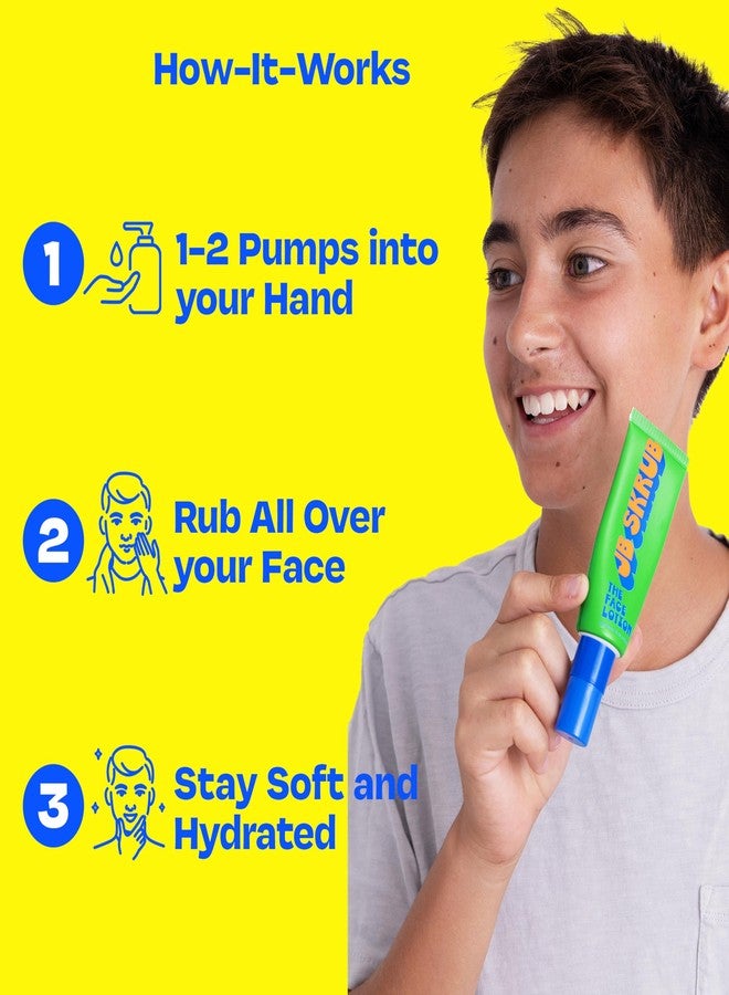 JB SKRUB The Face Lotion - Hydrating Skin Care for Kids and Teens, Acne Face Moisturizer, Fast-Absorbing & Oil-Control, Blue Light Protection, Vegan & Cruelty-Free, 1.7 oz - Image 5